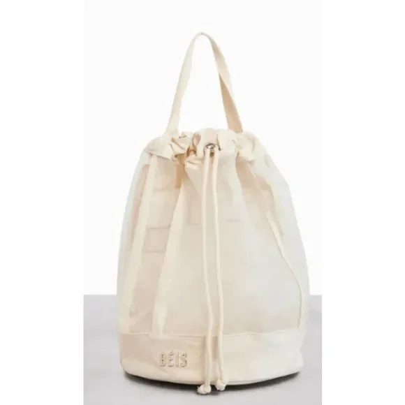 NWT BEIS The High-brid Mesh Backpack in Beige - Picture 5 of 13